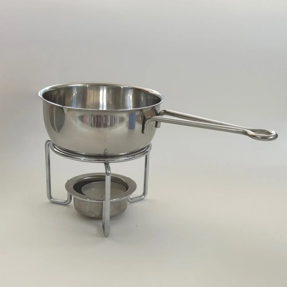 WMF Forma Butter-Set Stainless Steel Melting Pot + Stand Germany‎ Vintage w/ Box